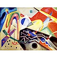 Wassily Kandinsky - White Zig Zags Tablosu