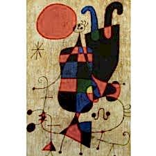 Joan Miro - People and Dog Tablosu