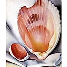 Georgia OKeeffe - Two Pink Shells Tablosu