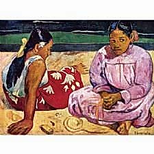 Paul Gauguin - On The Beach Tablosu