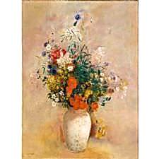 Odilon Redon - Çiçek Vazosu Tablosu