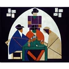 Theo Van Doesburg - Card Players Tablosu