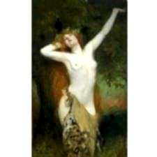 Ferdinand Leeke - Bacchante Tablosu