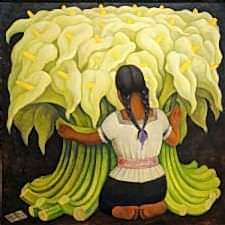 Diego Riviera - Vendedora de Flores Tablosu