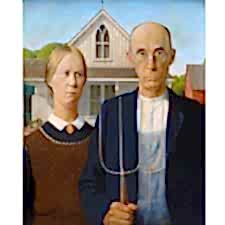 Grant Wood - American Gothic Tablosu