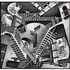 Mc Escher - Relativity 1953 Tablosu