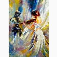 Heykel ve Keman Çalgı Çalan Tablosu