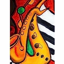 Müziğe Davet Saksafon Tablosu