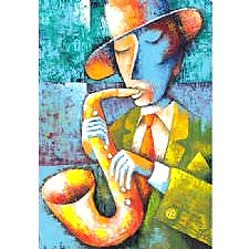 Saksafon Çalan ADam Tablosu