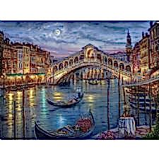 Venedik Gondol Manzarası Tablosu