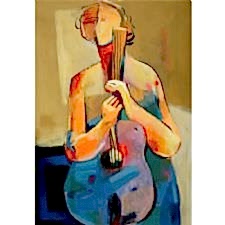 Soyut Gitarist Tablosu