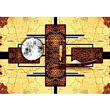 Sandalda Afrikalı Kadın Tablosu