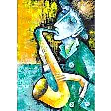 Müzisyen Saksofon Tablosu