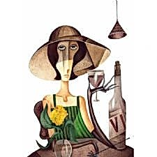 Kadın Vivi Masa Şarabı Tablosu