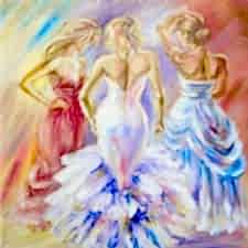 Three Beautiful Womens Tablosu