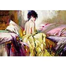 Yağlı Boya Şekilli Kadın Tablosu