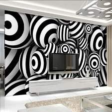 Yuvarlak Siyah Beyaz Toplar Duvar Kağıdı