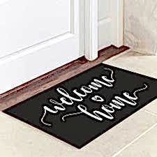 Koyu Renkli Hoşgeldin Evim Kapı Paspası