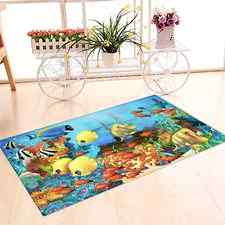 Renkli Balıklar Banyo Halısı