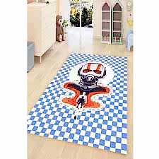 Gaz Maskeli Karakterler Dijital Baskılı Halı