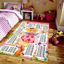 Prenses Matematik Öğreniyor Dijital Baskılı Halı