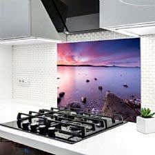 Günbatımı Deniz Manzarası Ocak Arkası Koruyucu