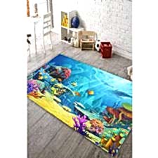 Deniz Objeleri Ve Güneş Yansıması Dijital Baskılı Halı