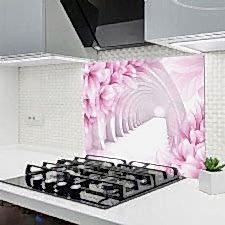 Pembe Sonsuz Yol Ocak Arkası Koruyucu