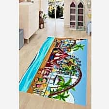 Eğlenceli Park Desenli Dijital Baskılı Halı