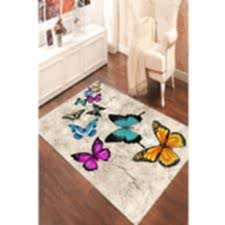 Renkli Kelebeler Dijital Baskılı Halı