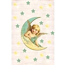 Melek Desenli Dijital Baskılı Halı