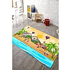 Lunapark Eğlenceli Çocuklar Dijital Baskılı Halı