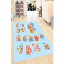 Ayıcık Ve Sayılı Dijital Baskılı Halı