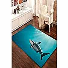 Köpek Balığı Keşfi Dijital Baskılı Halı