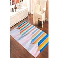 Buz Kaplı Dikdörtgen Renkler Dijital Baskılı Halı