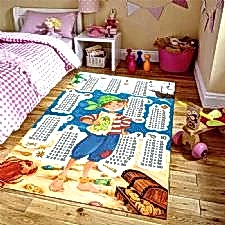 Define Adası Desenli Dijital Baskılı Halı