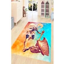 Sulu Boya Efektli Karakter Dijital Baskılı Halı