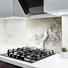 Sanatsal Dekor Ocak Arkası Koruyucu