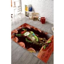 Canavar Ninja Dijital Baskılı Halı