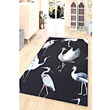 Kuş Gösterisi Dijital Baskılı Halı