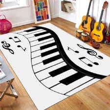 Piyano Tuşu Desenli Dijital Baskılı Halı