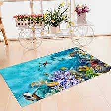 Renkli Okyanus Banyo Halısı