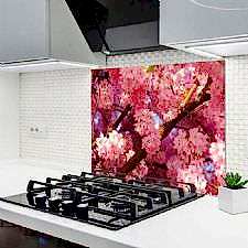 İlkbahar Çiçekleri Ocak Arkası Koruyucu