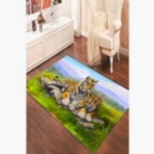 Kaplan Aşkı İllustrasyon Dijital Baskılı Halı