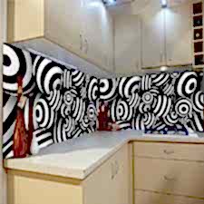 3 Boyutlu Yumurtalar Temalı Tezgah Arası Cam Panel