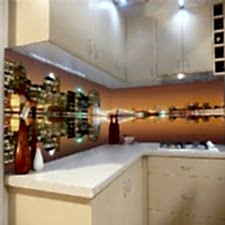 New York Manzaralı Tezgah Arası Cam Panel