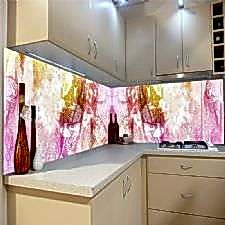 Eskitilmiş Renk Geçişleri Tezgah Arası Cam Panel