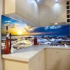 Esrarengiz Günbatımı Tezgah Arası Cam Panel