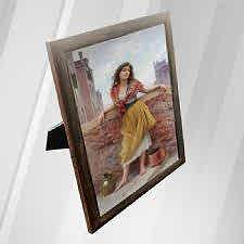 Güzel Kadın Halı Çerceve