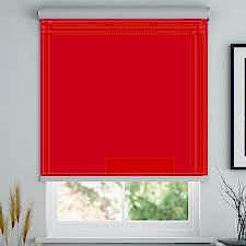 Kırmızı Düz Store Perde